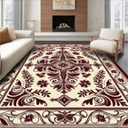 Vibrant Floral Vine Scroll Pattern Rug
