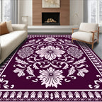 Ornate Floral Vineyard Pattern Rug