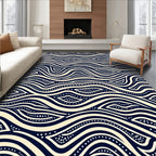 Abstract Wavy Dot Pattern Design Rug