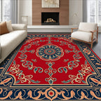 Red Floral Intricate Pattern Rug