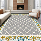 Ornate Floral Lattice Patterned Rug