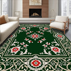 Ornate Floral Border Design Rug