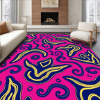 Bold Abstract Swirl Pattern Design Rug