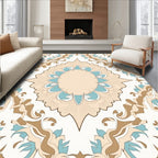 Ornate Floral Mandala Pattern Rug
