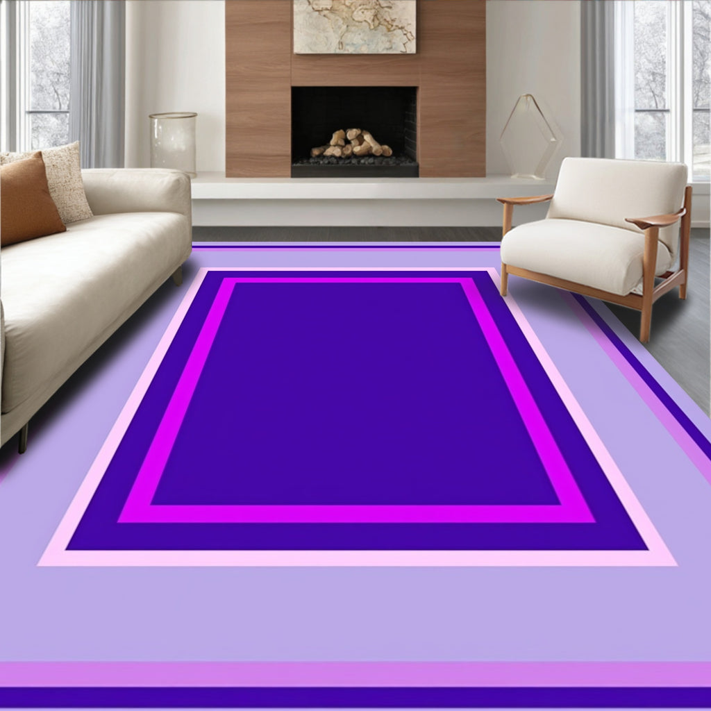 Contemporary Abstract Layered Geometric Rug