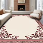 Classic Floral Border Pattern Rug