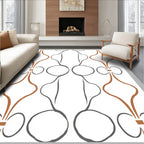 Curved Geometric Pattern Design Rug