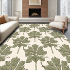 Art Nouveau Leaf Pattern Design Rug