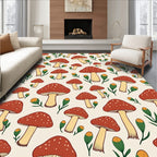 Whimsical Mushroom Bud Pattern Rug