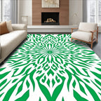 Radiant Green Organic Pattern Rug