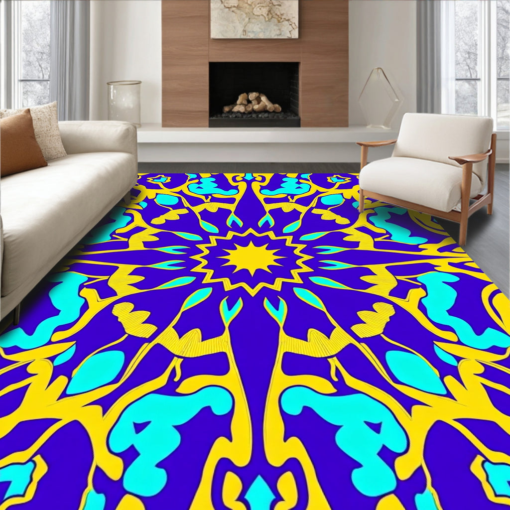 Bold Mandalas With Flowing Lines Rug