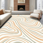 Swirling Pastel Abstract Pattern Rug