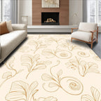 Elegant Botanical Swirls Pattern Rug