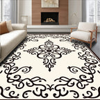 Classic Baroque Floral Scrollwork Rug
