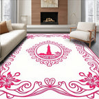 Coastal Lighthouse Floral Frame Rug