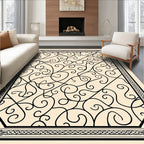 Ornate Scrollwork Floral Detail Rug