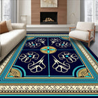 Classic Floral Geometric Patterned Rug
