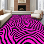 Bold Abstract Striped Flow Rug