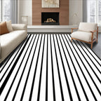 Bold Vertical Line Pattern Rug