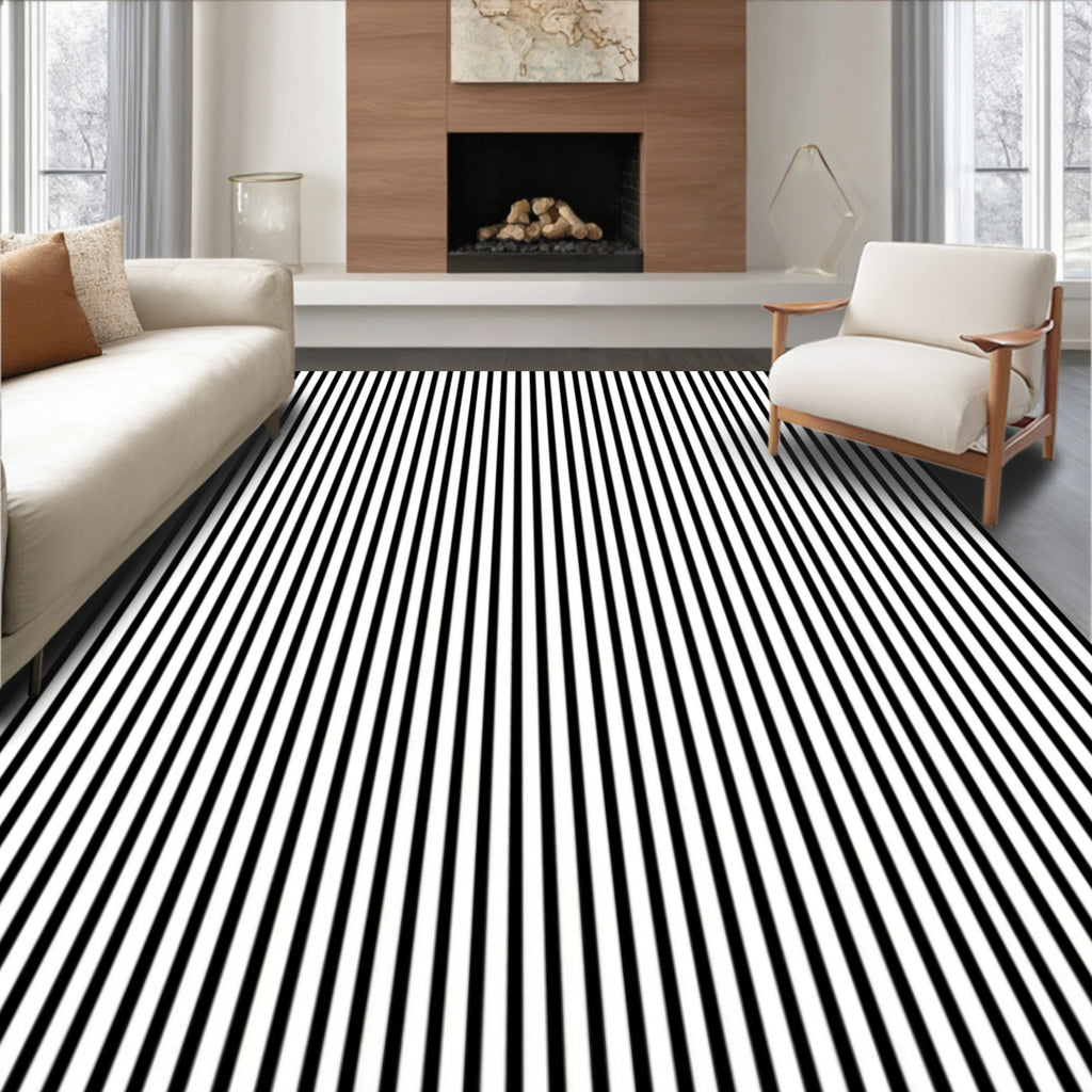 Bold Vertical Stripes Pattern Rug