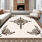 Classical Floral Medallion Border Design Rug