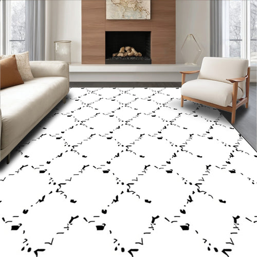 Abstract Geometric Diamond Pattern Rug