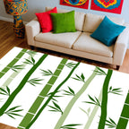 Verdant Bamboo Chic Pattern Rug