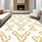 Golden Chain Moderne Patterned Rug