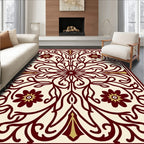 Ornate Floral Mandala Pattern Rug