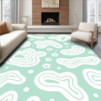 Abstract Organic Forms Flowers Rug