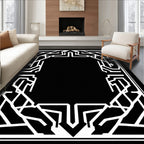 Geometric Abstract Linear Motif Design Rug