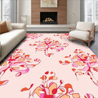 Abstract Floral Swirl Motif Design Rug
