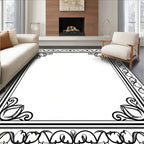 Elegant Floral Scrollwork Pattern Rug