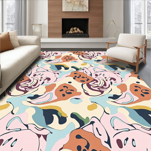 Abstract Organic Shapes Pattern Rug