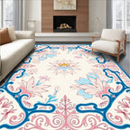 Floral Lotus Border Design Rug