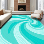 Aqua Swirl Pattern Rug
