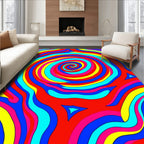 Vibrant Swirls Groovy Pattern Rug