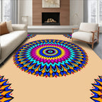 Vibrant Geometric Mandala Pattern Rug