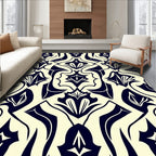 Classic Floral Art Nouveau Pattern Rug
