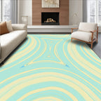 Pastel Swirl Abstract Design Rug