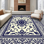 Classic Ornate Floral Mandala Pattern Rug