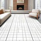 Abstract Grid Geometric Linear Pattern Rug