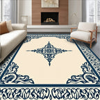 Ornate Floral Border and Center Star Rug