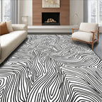 Abstract Contour Line Organic Pattern Rug