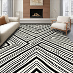 Abstract Geometric Lines Design Rug