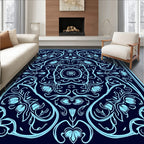 Art Nouveau Floral Symmetry Design Rug