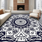 Elegant Mandala Floral Patterned Rug
