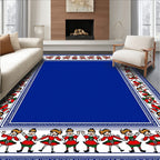 Children dancing in red green costumes Rug