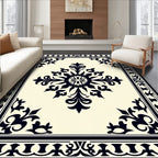 Classic Scrollwork Floral Centerpiece Rug