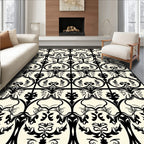 Archival Black Cream Pattern Rug